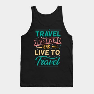 Hand drawn travel creative typography design Tank Top